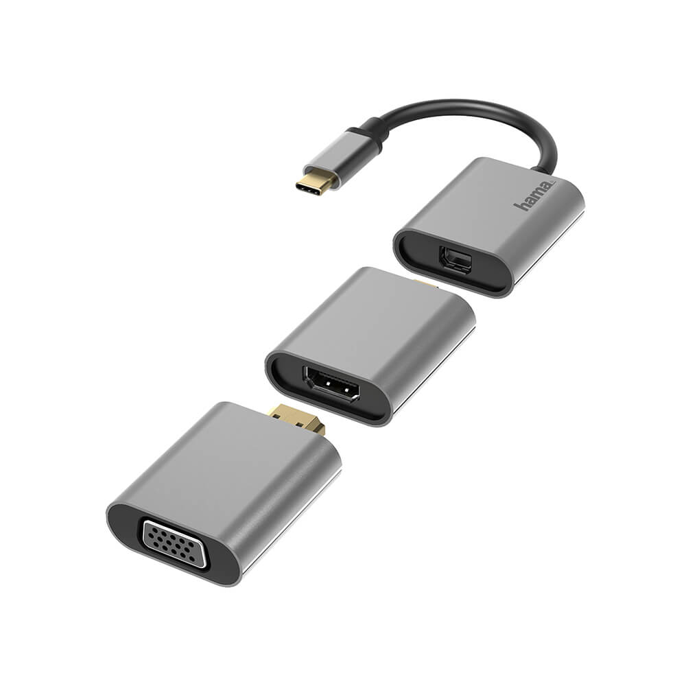 HAMA Adapter USB-C 6in1 mini-DP HDMI VGA