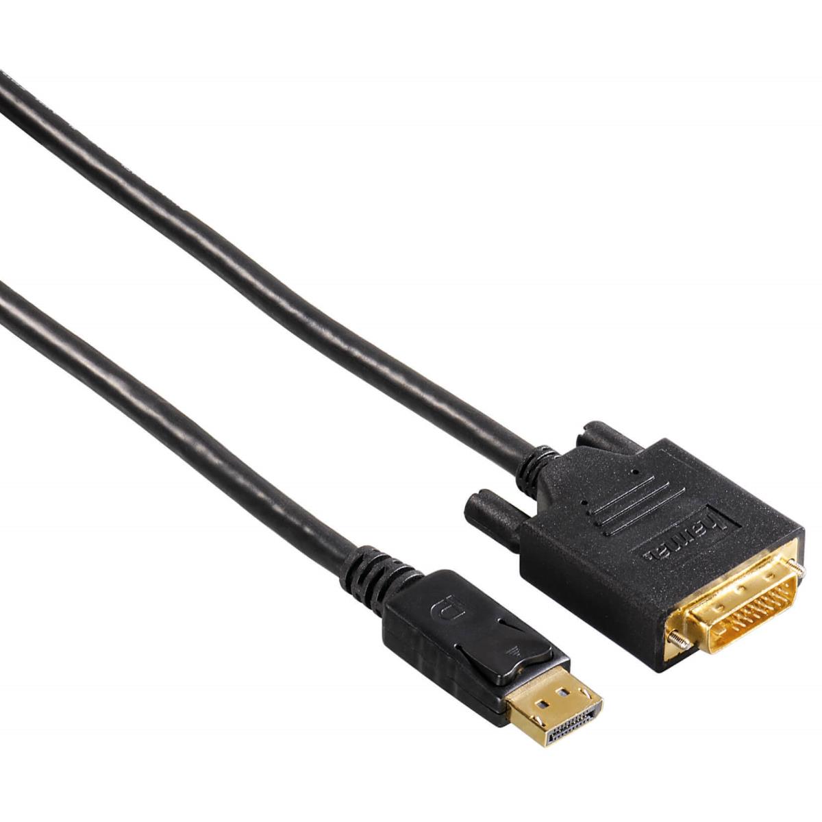 HAMA Kabel DisplayPort-DVI Guld Svart 1.8m