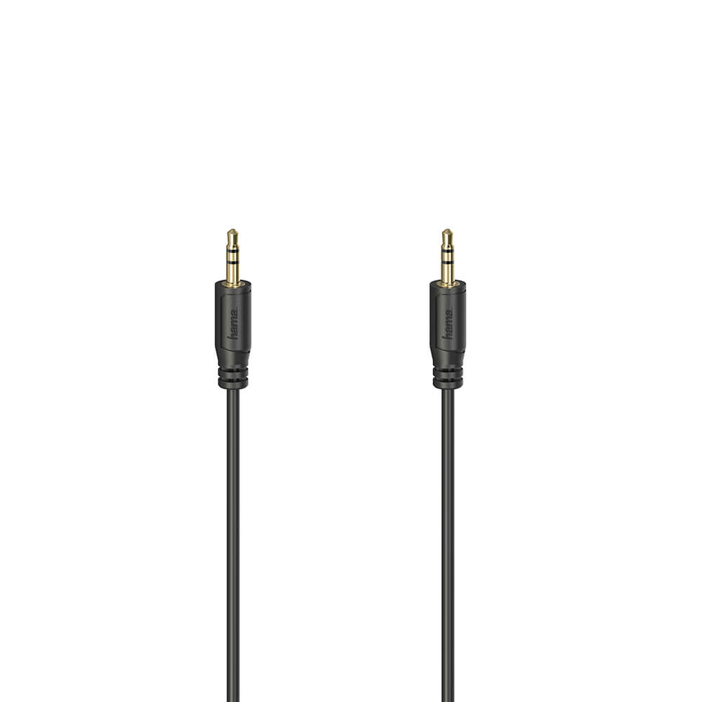 HAMA Cable Audio Flexi-Slim 3.5mm-3.5mm Gold Black 0.75m