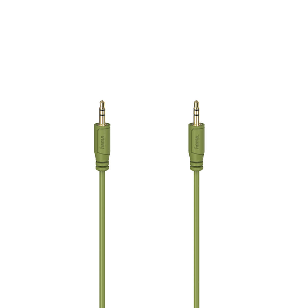 HAMA Cable Audio Flexi-Slim 3.5mm-3.5mm Gold Green 0.75m