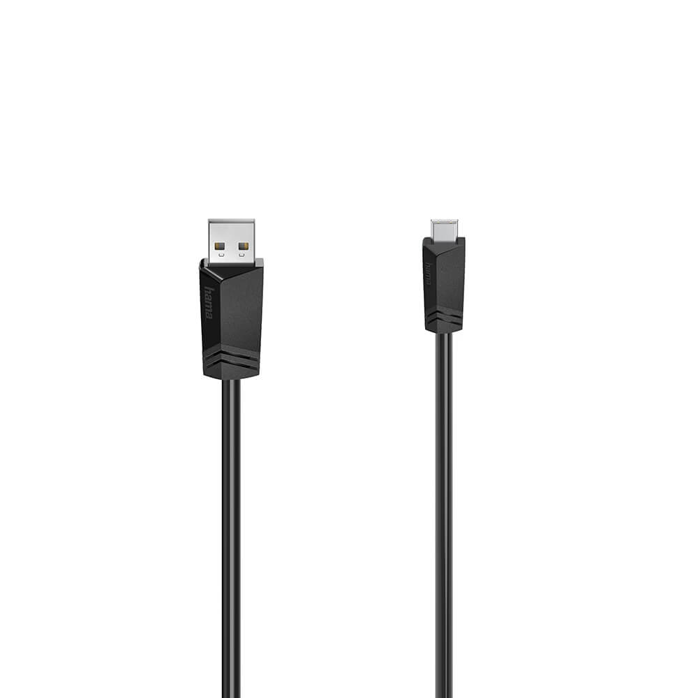 HAMA Cable USB-Mini-B to USB-A USB 2.0 480 Mbit/s Black 1.5m