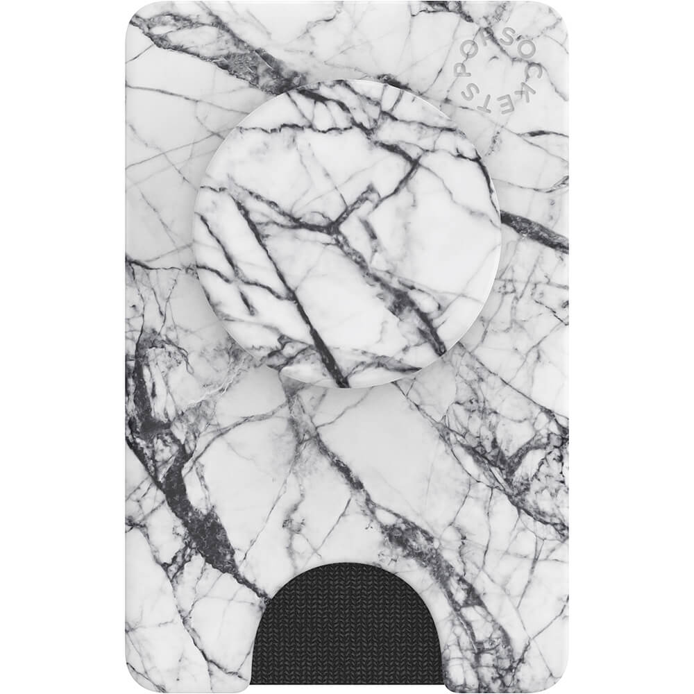 POPSOCKETS Wallet Dove White Marble Avtagbar Mobil Plånbok PopWallet+