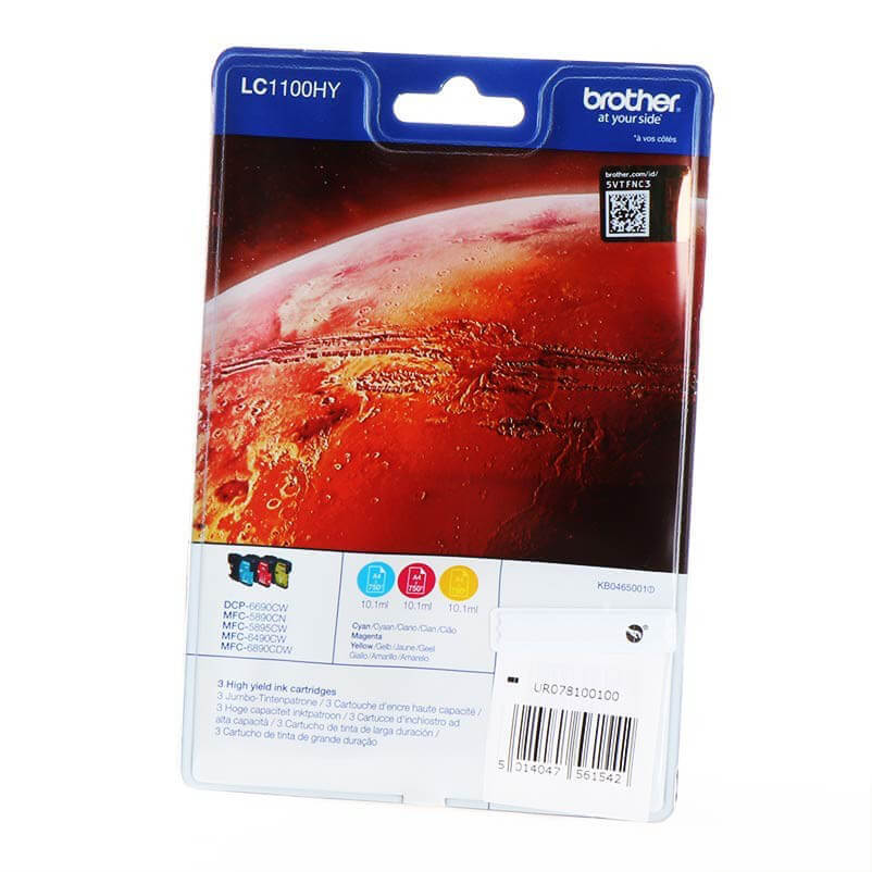 BROTHER Ink LC1100HYRBWBPDR LC-1100HY Rainbow-pack