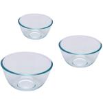 Pyrex: Skålar 3set 0,5L 14cm 1,0L 17cm 2,0L 21cm