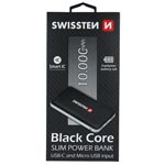 Swissten Black Core Slim Powerbank 10000Mah
