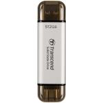 Transcend: Portabel SSD ESD310C USB-C 512 GB (R1050/W950) Silver