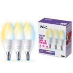 WiZ: WiFi Smart LED E14 Kron 40W Varm-kallvit 470 lm 3 pack