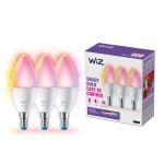 WiZ: WiFi Smart LED E14 Kron 40W Färg + Varm-kallvit 470 lm 3 pack