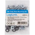LogiLink: Monteringssats M6 för rack/väggskåp 20-pack