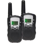 Denver: Walkie Talkie Två handenheter Åtta kanaler WTA-449 Svart