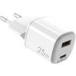 Celly: USB-laddare GaN 1 x USB-A + 1 x USB-C PD 25W