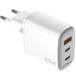 Celly: USB-laddare GaN 1 x USB-A + 2 x USB-C PD 65W