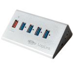 LogiLink: USB 3.0-hub 4+1 fast charge