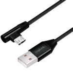 LogiLink: Vinklad MicroUSB-kabel USB 2.0 1m
