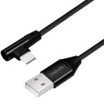 LogiLink: Vinklad USB-C-kabel USB 2.0 Max 3A 1m