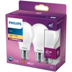 Philips: 2-pack LED E27 Normal 40W Frost 470lm