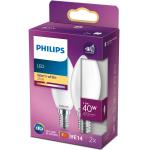 Philips: 2-pack LED E14 Kron 40W Frost 470lm