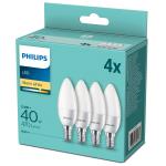 Philips: 4-pack LED E14 Kron Frost 40W 470lm