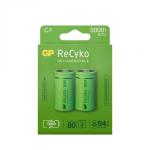GP ReCyko Rechargeable Battery, Size C, 3000 mAh, 2-pack