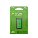 GP ReCyko Rechargeable 9V-battery, 200 mAh, 1-pack