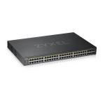 Zyxel GS1920-48HPv2, 48 Port Smart Managed PoE Switch 48x Gb + 4x SFP Standalone or Cloud 375w