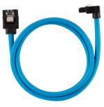 Corsair Premium Sleeved SATA Data Cable Set with 90° Connectors, Blue, 60cm