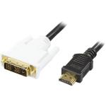 DELTACO | HDMI - DVI-I | Max 60Hz | White | 0.5m