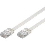 DELTACO Network Cable | Cat 6 | U/UTP | Patch flat | White | 0.5m