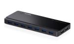 TP-Link 7 ports USB 3.0 Hub with 2 power charge ports (2.4A Max) Desktop/12V/4A power adapter includ