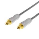 DELTACO Toslink Cable | Toslink (optical) - Toslink (optical) | Connection cable | 1m | Grey