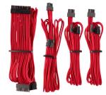Corsair Premium Individually Sleeved PSU Cable Starter Kit, Type 4 (Generation 4), RED
