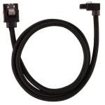 Corsair Premium Sleeved SATA Data Cable Set with 90° Connectors, Black, 60cm