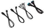 Corsair Premium Sleeved I/O Cable Extension Kit, Black