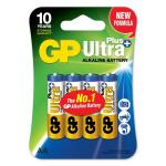 GP Ultra Plus Battery, Size AA, LR6, 1.5V, 4-pack