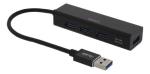 DELTACO USB 3.1 Mini Hubb USB-A ha -> 4xUSB-A, Black