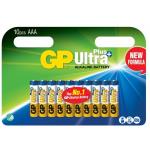 GP Batteries Ultra Plus Alkaline Size AAA, LR03, 1.5V, 10-pack /151168