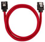 Corsair Premium Sleeved SATA Data Cable Set with Straight Connectors, Red, 60cm