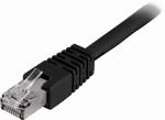DELTACO Network Cable | Cat 6 | F/UTP | Low smoke/halogen free | Patch round (standard) | Black | 0.