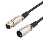 DELTACO XLR Audio Cable 3-pin (M) to (F) | XLR - XLR | Connection cable | 7m | Black