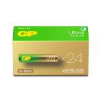 GP - Ultra Alkaline Battery, Size AAA, 24AU/LR03, 1.5V, 24-pack