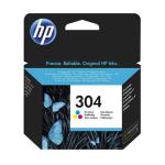 HP 304 Tri-color C/M/Y Ink cartridge, 100 pages