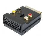 EXC Scart Male/Female Adapter 3 x RCA + S Video