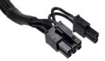 Corsair Type 4 Sleeved black PCI-E cable with pigtail connector and capacitors for Type 4 PSU