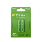 GP ReCyko Rechargeable Battery, Size AA, 2600 mAh, 2-pack