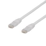 DELTACO Network Cable | Cat 6a | U/UTP | Low smoke/halogen free | Patch round (standard) | White | 2
