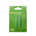 GP ReCyko Rechargeable Battery, Size AA, 2100 mAh, 2-pack