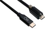 Ochno USB-C to USB-C Cable Gen2 cable,  One end with screw lock Black 2.0m