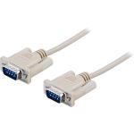 DELTACO DB-9 (M) to DB-9 (M | Connection cable | 2m | Grey