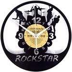 Vinyl Clock Rock Star