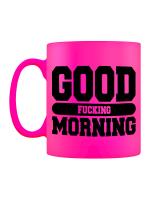 Good Fucking Morning Pink Neon Mug
